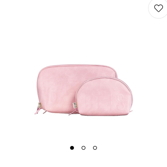 BEIS Handbags - Beis The Cosmetic Pouch Set in Atlas Pink
